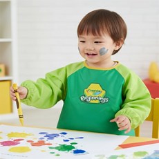 쉼가 유아 체험활동복 생활방수 앞치마대용 상의전체가운 소매밴딩 간편관리 아기앞치마