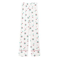 트윈셋 체리 패턴 새틴 파자마 하의