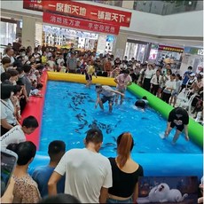 에어풀장 대형 물놀이 야외 펜션 워터파크 두꺼운 풀장 팽창식 수영장, 5m x 6m 수영장 (높이 30cm)
