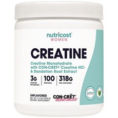 nutricost 女性無味肌酸粉, 1罐, 318g