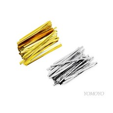 요모요 빵봉지 철사 포장끈 철심끈, 은색, 1개