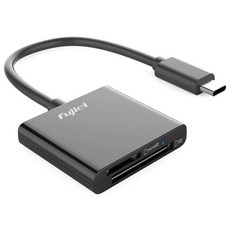 fujjiei 迷你手機筆電讀卡機 USB3.1 Type C 雙卡 SD Micro SD 讀取 OTG, NK0134, 1個