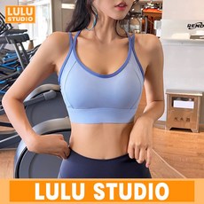 LULU 專業瑜伽上衣 一體式防震聚攏顯瘦修身瑜伽背心 交叉美背搭扣運動內衣 專業健身跑步文胸 SY65