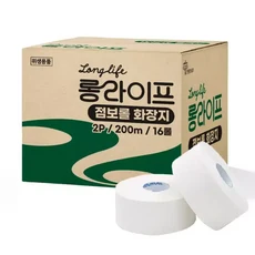 점보롤 화장지 무형광 2겹 12롤 200m