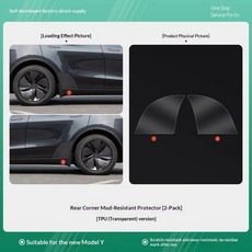 하이랜드 모델 보호 필름 중앙 제어 장치 헤드라이트 자동차 스티커 스크래치 방지 커버, 6. Back door corner