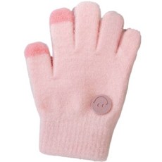 萱寶媽咪baby童裝館 韓版兒童秋冬保暖手套 男童自發熱鈕扣五指手套 女童冬季針織防寒手套