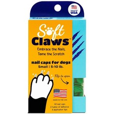 미국산 미끄럼 방지 반려견용 소프트 클로 네일 캡 가구 및 바닥 보호용 네일 커버 40개 세트 (XX-대형 검정), Small, Pink