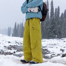 男士90白鴨絨羽絨褲：冬季保暖運動滑雪登山褲、大尺碼防風防水加厚休閒工裝長褲