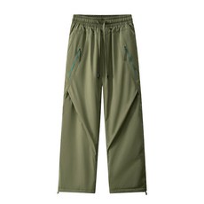 冬季保暖男士羽絨褲 90白鴨絨加厚運動長褲 大尺碼防風防水滑雪登山褲, 3XL建議體重87.5-102.5公斤, 軍綠色