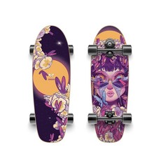 四輪滑闆車 兒童滑闆 初學者滑闆 青少年滑闆 雙翹闆 陸地製燥 陸地衝浪闆 初學者YOW衕款彈簧橋滑闆路衝滑闆, L6 30寸 莊周夢蝶, 1個