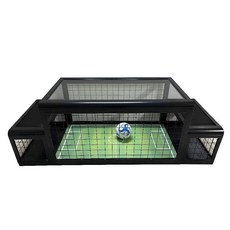 테이블발축구 실내 오락 풋볼 게임 좌식 게임기 2인용, 블랙 시트 쿠션