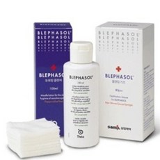 블레파졸 100ml +순면부직포 80매 아이리무버 눈꺼풀 세정제 청결제, 100g, 1개