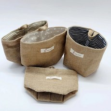 네이비도트 린넨포켓 걸이수납함 리모컨수납 침대정리 소품보관, 1개