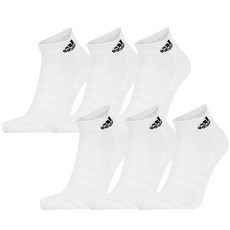 아디다스 쿠션 앵클 삭스 6팩, White