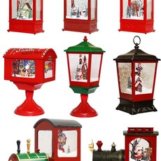 크리스마스 가로등 LED 교회 전기 우드 조명 카페 인테리어, Y. 70cm 빨간색과 초록색 회전목마