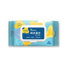 KESPOL 掀蓋式 台灣製造 溫和不刺激, 1個, 『克司博』純水濕巾80抽(附蓋)