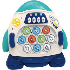 火箭造型速推遊戲機 益智解壓按按樂玩具, 1個, 綠色, 綠色, 火箭速推遊戲機