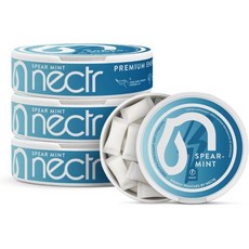 Nectr Energy 50mg Caffeine Pouches - Spearmint Flavored Sugar-Free Treats. 20x Mini Nicotine-Free, 1개