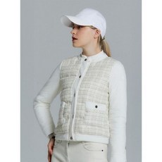 엘르골프 여성 트위드 믹스 패딩 점퍼_6I81302 2773862