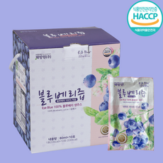 강원도 화천 국내산 1.3kg NFC착즙 100% 무설탕 프리미엄 블루베리즙 80ml, 1박스, 800ml
