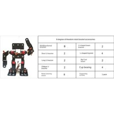 MG996 프로그래밍 로봇 키트 20KG 서보 기술 부품 Ardunio 휴머노이드 용 19 DOF 교육용, A, 8 Without servo