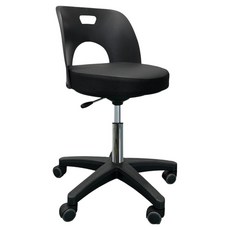 진찰용 다용도 등받이 회전 작업용 의자 높은형, 블랙, 1개