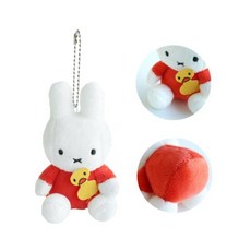 미피 오리 안은 오렌지 키링 봉제인형 가방고리 8cm