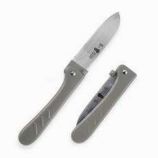 라쿠친 토마토 접는 과도 휴대용 접이식 나이프 과일칼 캠핑용 나들이 피크닉, 1개, 그레이