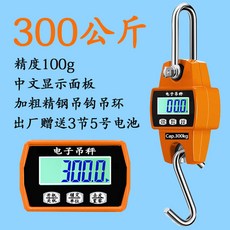 電子吊秤 300kg/500公斤/3噸/5噸 高精度工業用吊秤 行車秤 便攜手提電子秤, 1個, 300kg電池款）合金機殼可多種單位切換
