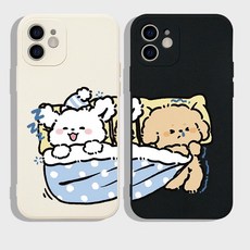 이불 뺏기 강아지 커플 핸드폰 케이스