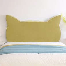 블랙 슈퍼 프레임 대형 간이 침대틀 침대 슈퍼싱글 침대프레임 귀여운 고양이, 14. 135X80X8CM 옐로우 + 헤드