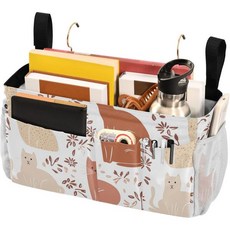 머리맡 마이티 맨스 고양이 오렌지 걸이 침대 정리함 보관 가방 헤드보드 2층 기숙사 방 책 전화 잡지 홀더용 FRODOTGV 캐디, 07