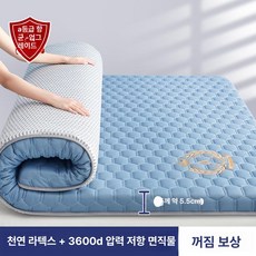 돌침대 라지킹토퍼 손님용 이불패드 라텍스 두꺼운 거실용 이불, 1cm, 업그레이드 무압력 딥슬립 5.5cm E