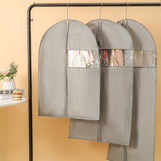 DFMEI 防潮防黴掛衣袋家用透氣衣服防塵罩貂皮大衣西裝收納袋透明PE衣罩, 1個, 1個裝