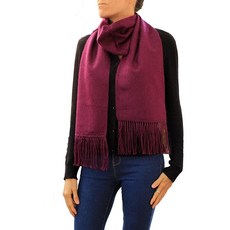 TINKUY PERU - 페루 알파카 울 유니 우븐 프린지 브러시드 스카프 22.9 x 183.8cm 실버 One size fit all 141563, 퍼플