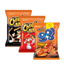 롯데 오잉 해물맛 55g 1 치토스 스모키바베큐맛 64g 1 치토스 매콤달콤한맛 64g 1 (총3), 4세트, 183g