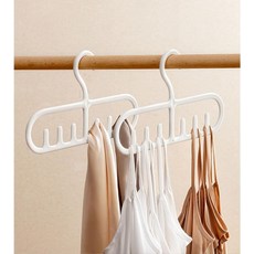 6개의 후크가 달린 4팩 탱크 탑 행거 카미솔 보타이 스카프 등을 위한 내구성 있는 걸이식 옷장 정리 액세서리 홀더 흰색, 4