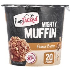 플랩잭드 마이티 머핀 땅콩 버터 1.94 oz (55 g) FlapJacked Mighty Muffin Peanut Butter 1.94 oz (55 g), 1개, 55g