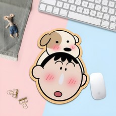 귀여운 2차원 소녀 논슬립 게이밍 마우스패드, 진노랑, 1개 진노랑, 1개