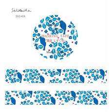 星燈社 美紋紙膠帶 (葉音 しずく色) 日本和紙膠帶 手帳裝飾 DIY素材, 1個