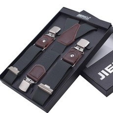 스키복 멜빵 바지 집게 끈 스트랩 어깨 팬츠 4클립 두꺼운 X자형 보드 스트랩, 1개, 다크그레이
