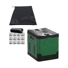 papas 折疊式露營馬桶組, 綠色, 1套