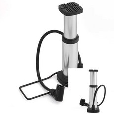자전거 발펌프 실버 가정용에어펌프 바람넣기
