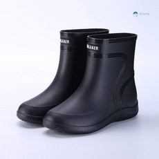 男士束口防滑雨靴 輕量防水膠鞋 登山釣魚工作勞保雨鞋