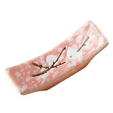 엠토이 유약 채색 세라믹 수저받침, 핑크, 1개