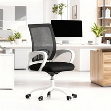 Takata 편안한 메쉬 사무용 의자 학생용 공부 의자 WY4, 검정색