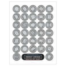 팝 차트 메이저 리그 야구장 스크래치 오프 포스터 30.5cm x 40.6cm 프린트 MLB 스타디움 방문 추적 야구 장식 선물 100% 미국산 198889, 하키