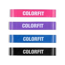 COLORFIT 힙업밴드 4종 세기 세트, 혼합색상, 1개