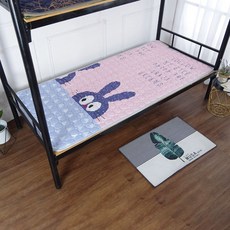 기숙사 매트 침대 바닥 이층 원룸 매트리스 차박 수면, 1cm, 큰귀토끼겹면직물양면