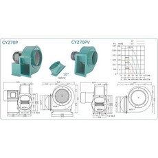 10英吋 1HP 4P 多翼式風車 鼓風機 排風機 抽油煙機 1720rpm 抽風機 風鼓 極數4P, 1個, 機子+